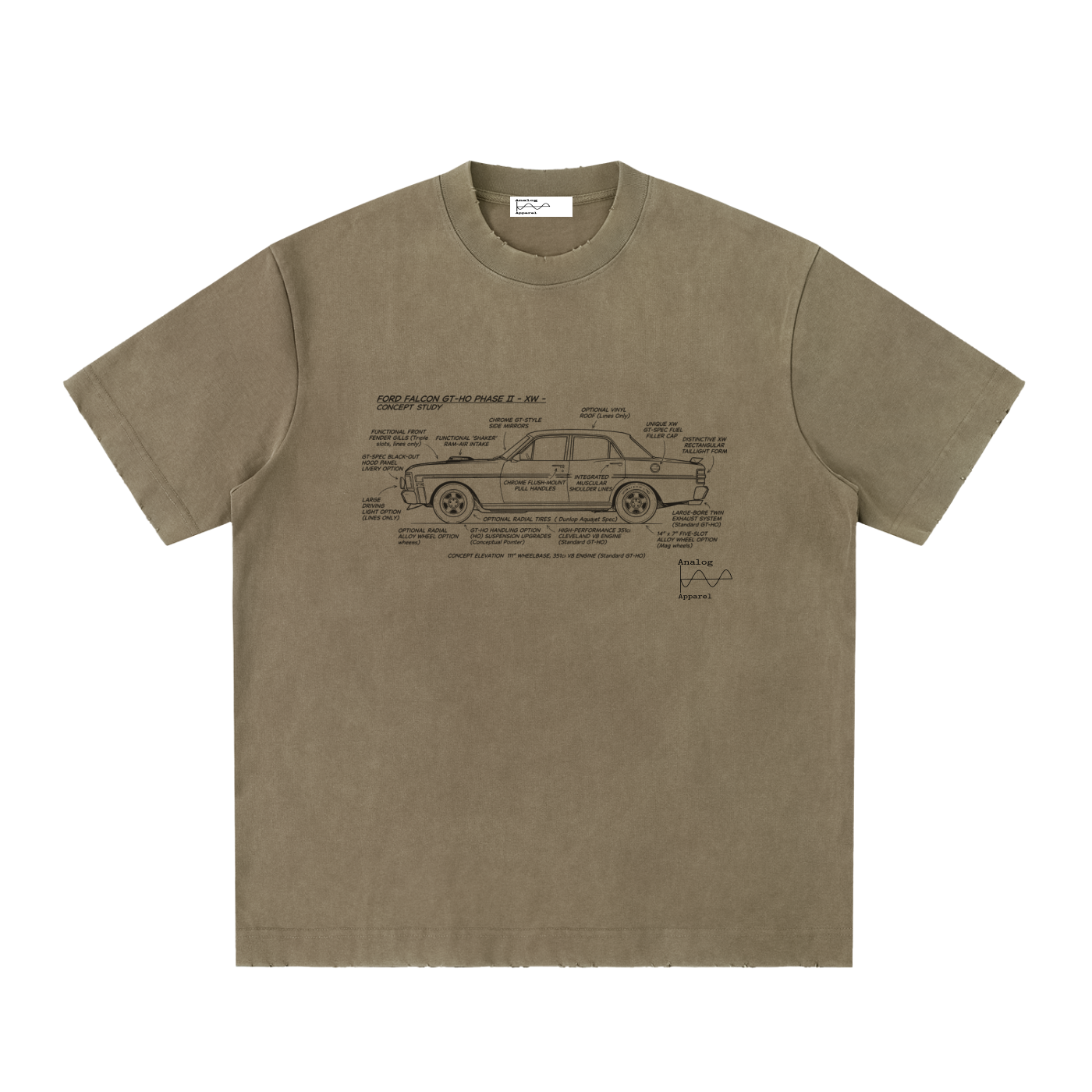 '430' Super Heavyweight Vintage Frayed T-Shirt XW GTHO