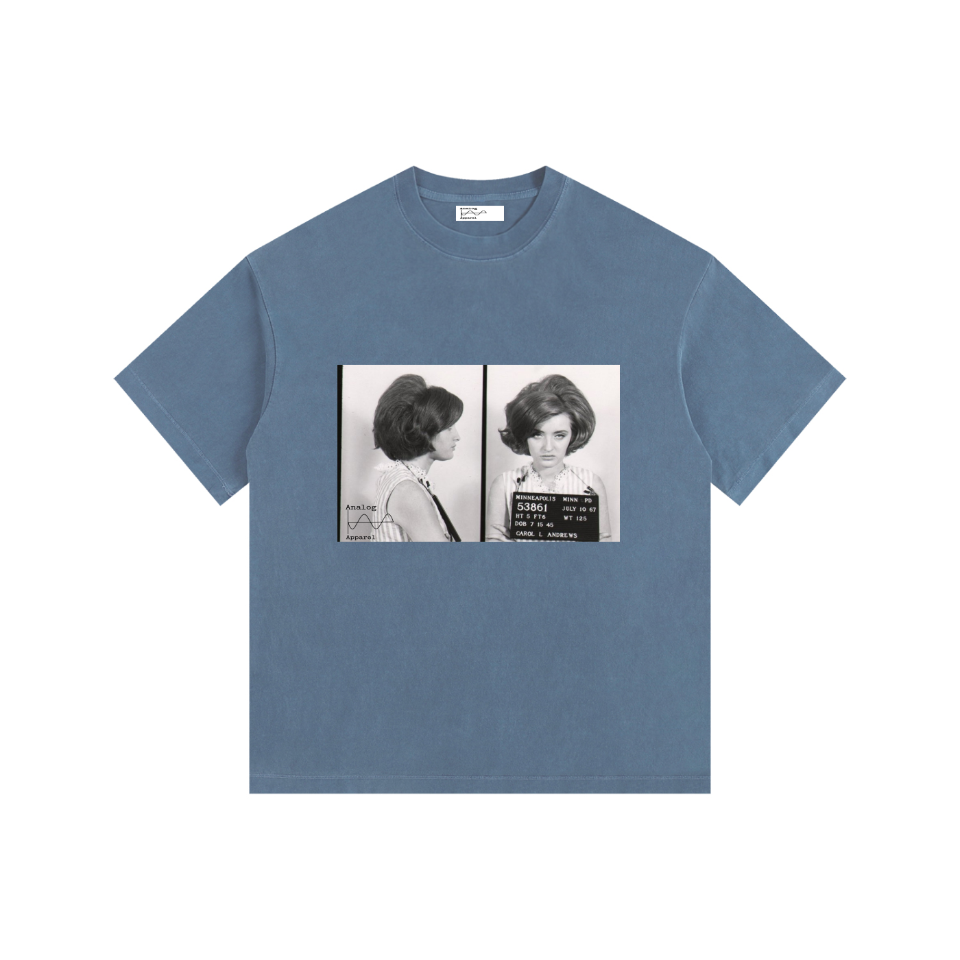 CA Vintage Washed Oversized Cotton T-Shirt