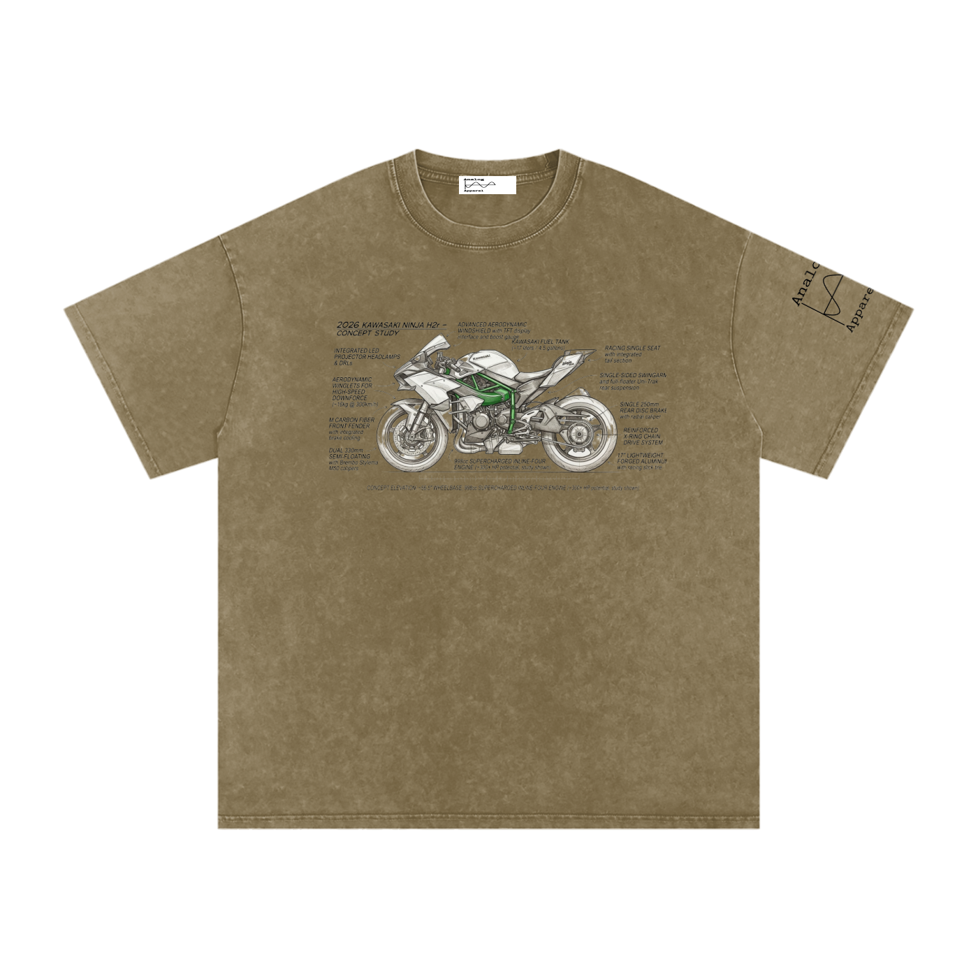 26 Kawasaki Ninja H2r Oversized Cotton T-Shirt