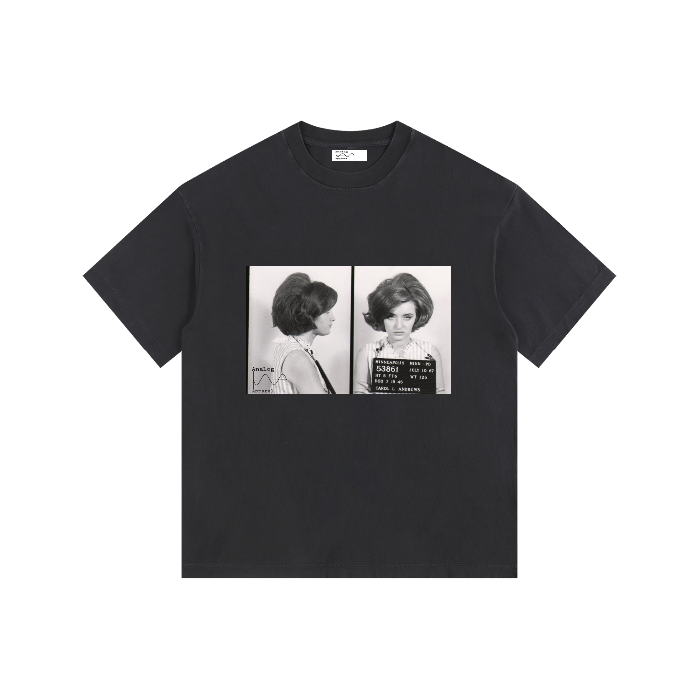 CA Vintage Washed Oversized Cotton T-Shirt