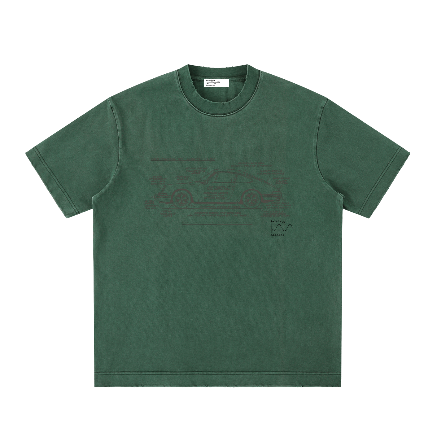 '430' Super Heavyweight Vintage Frayed T-Shirt 68 Porsche
