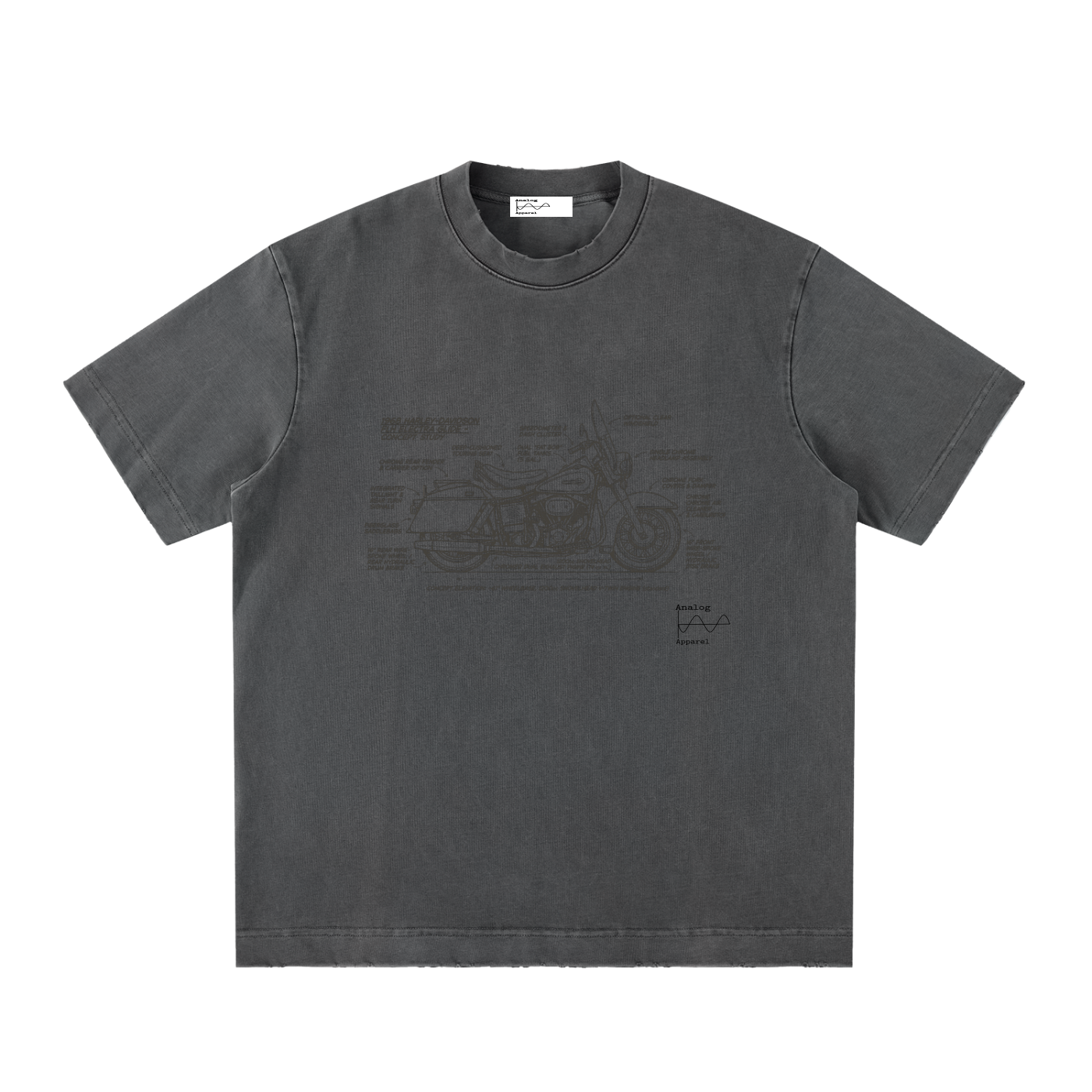 '430' Super Heavyweight Vintage Frayed T-Shirt 68 Harley