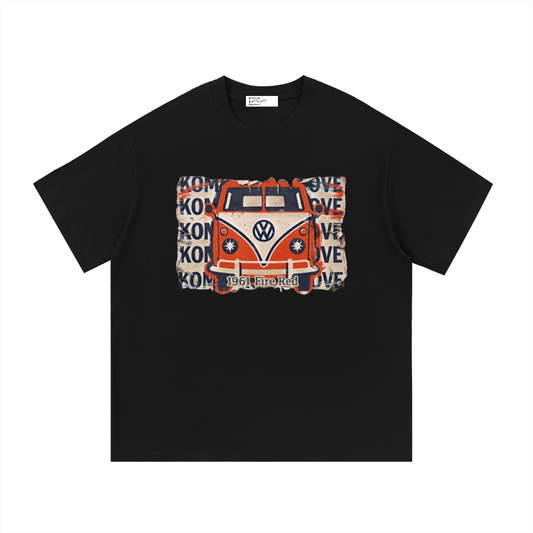 Volkswagen T1 Fire Red Essential Cotton T-Shirt