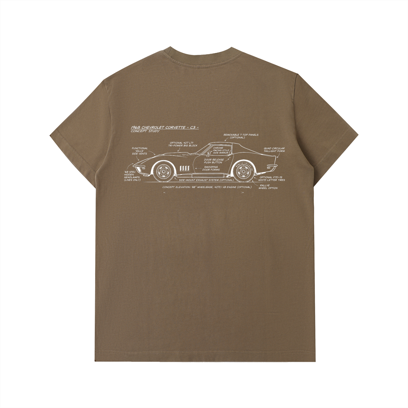 C3 Corvette Essential Heavyweight Cotton T-Shirt