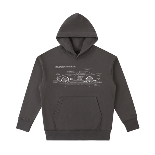 C3 Corvette '530' Essential Heavyweight Cotton Hoodie
