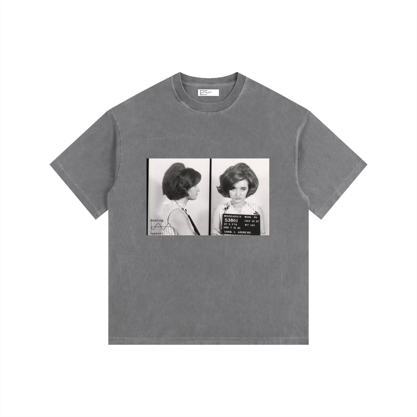 CA Vintage Washed Oversized Cotton T-Shirt