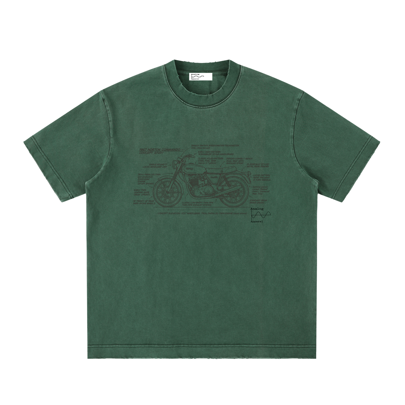 '430' Super Heavyweight Vintage Frayed T-Shirt Norton Commando