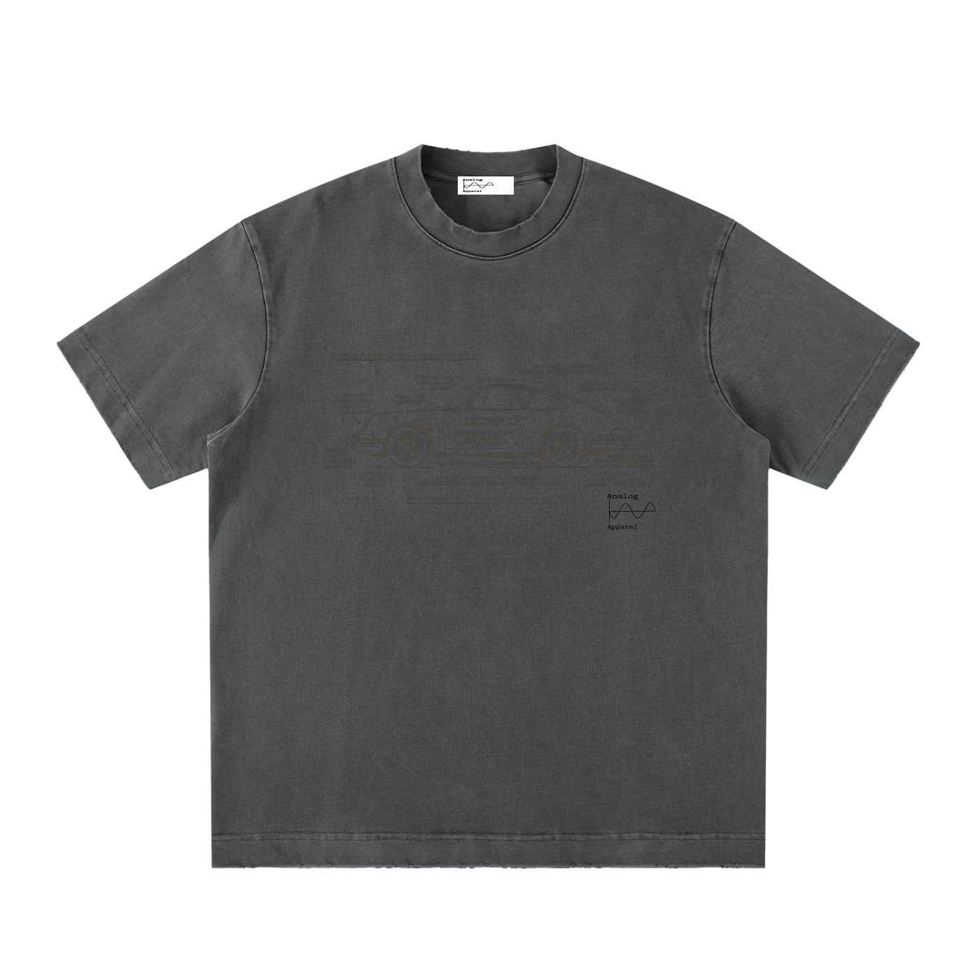 '430' Super Heavyweight Vintage Frayed T-Shirt 68 Porsche