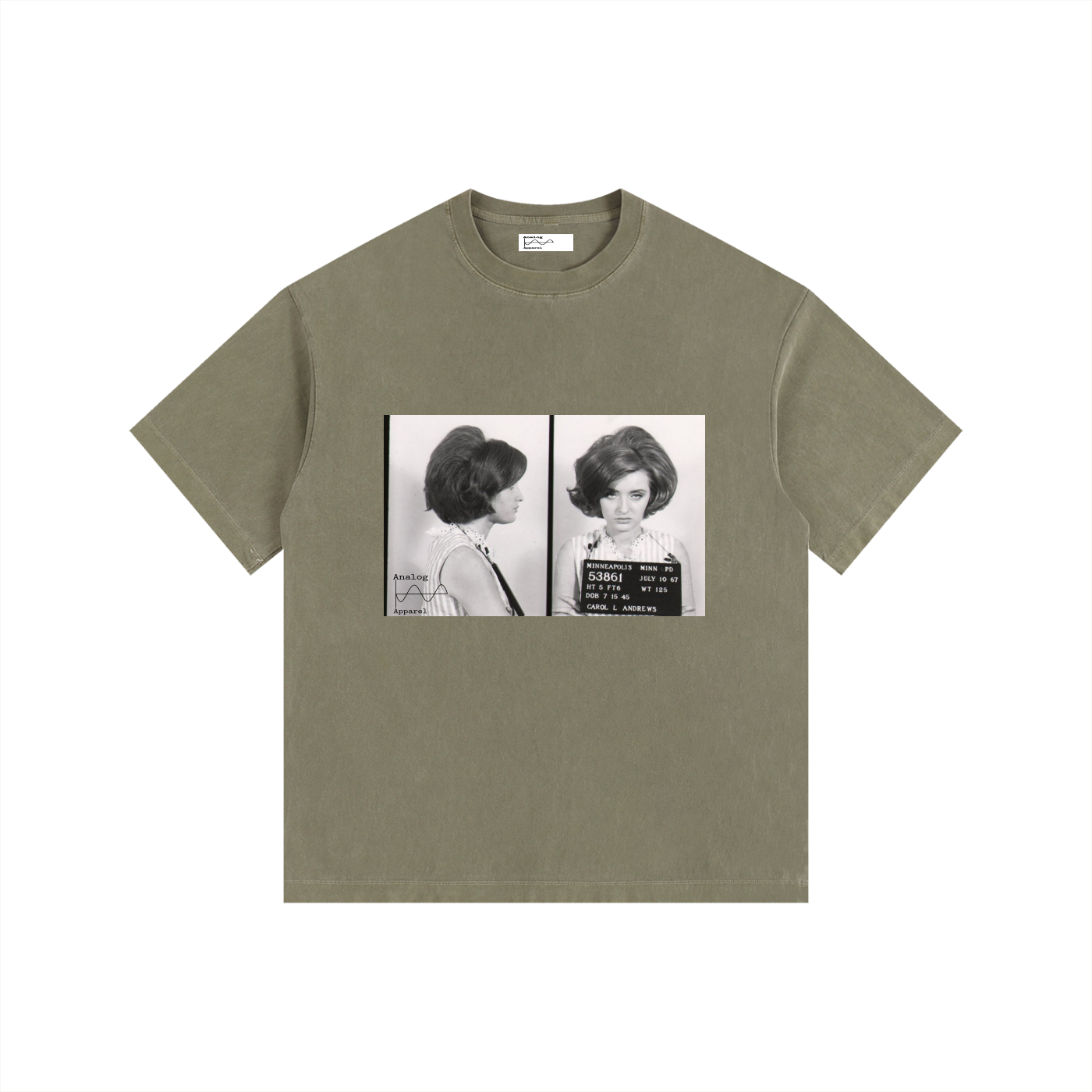 CA Vintage Washed Oversized Cotton T-Shirt