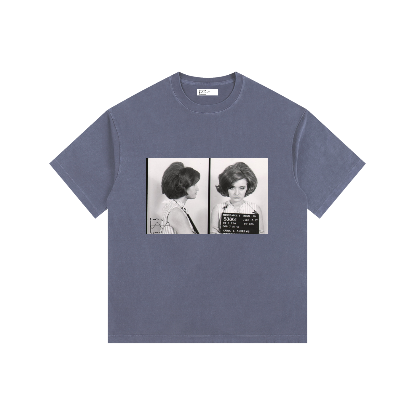 CA Vintage Washed Oversized Cotton T-Shirt