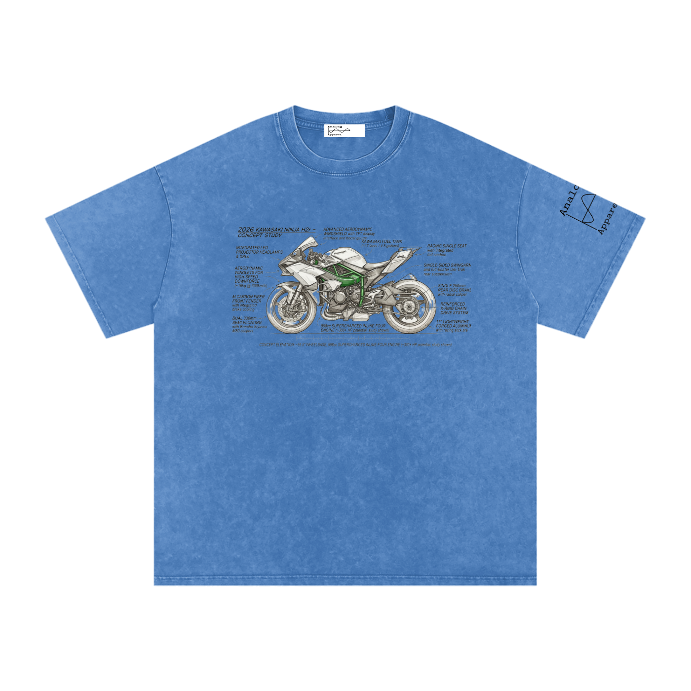 26 Kawasaki Ninja H2r Oversized Cotton T-Shirt