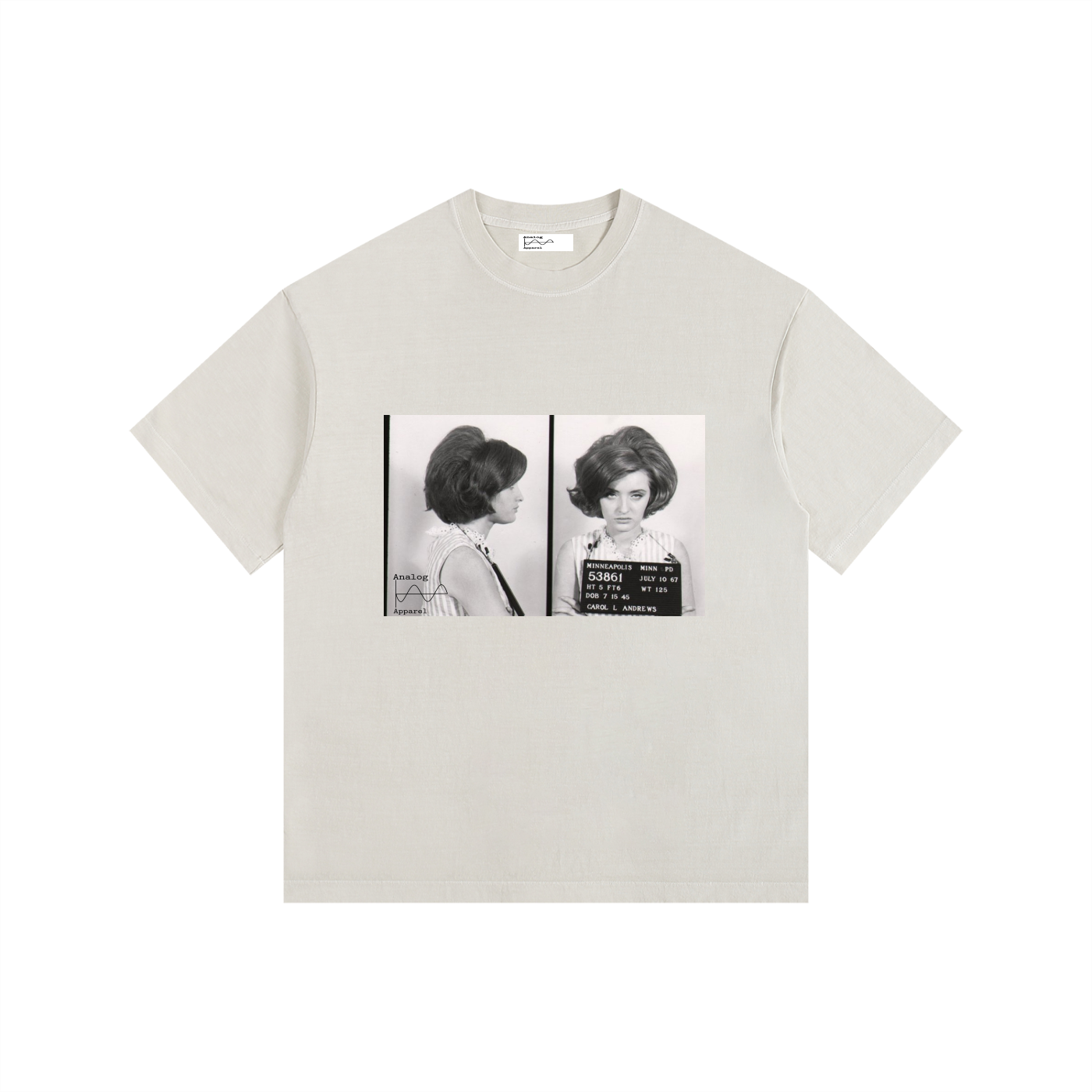 CA Vintage Washed Oversized Cotton T-Shirt