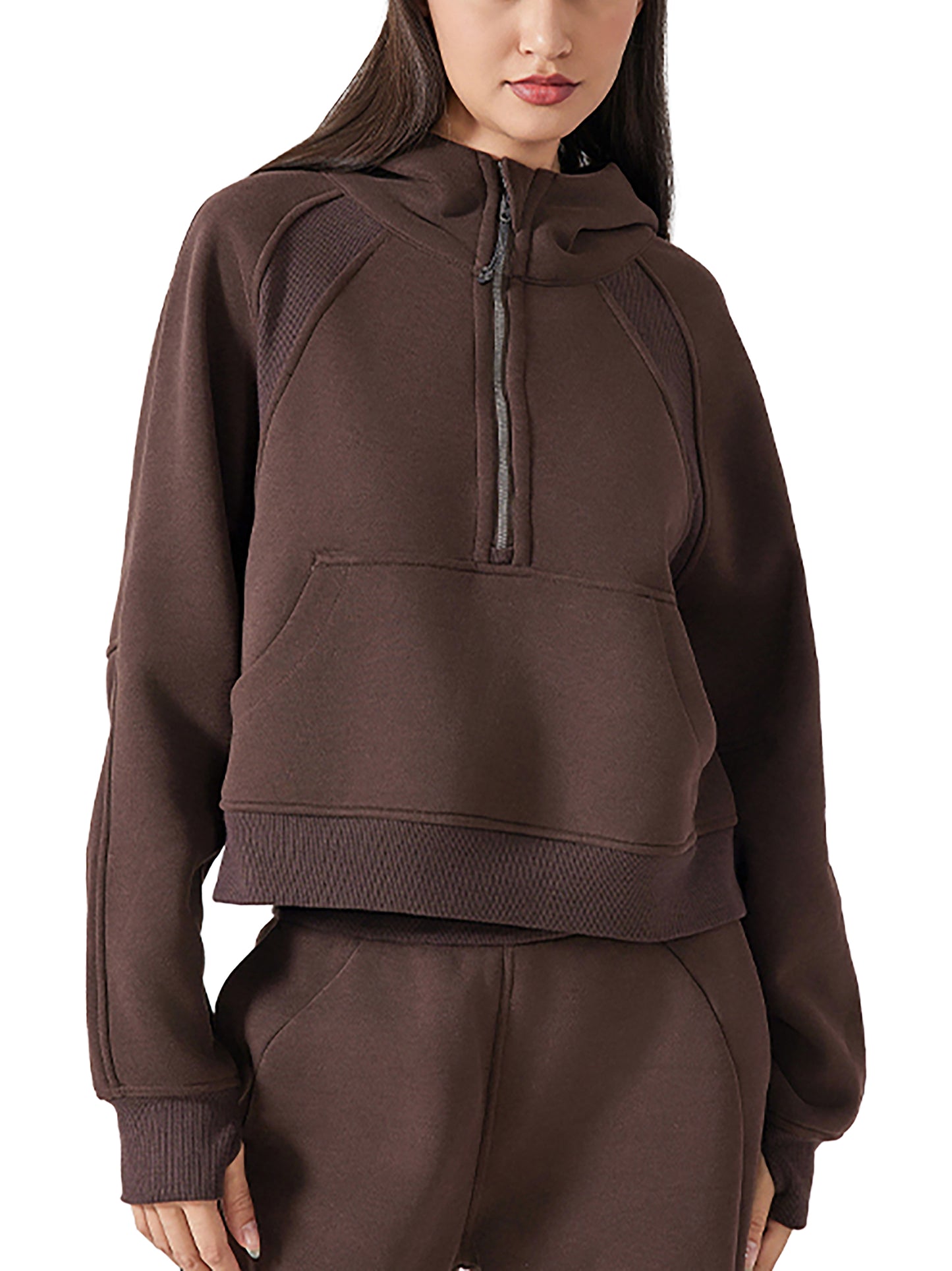 The Cropped Half-Zip Hoodie