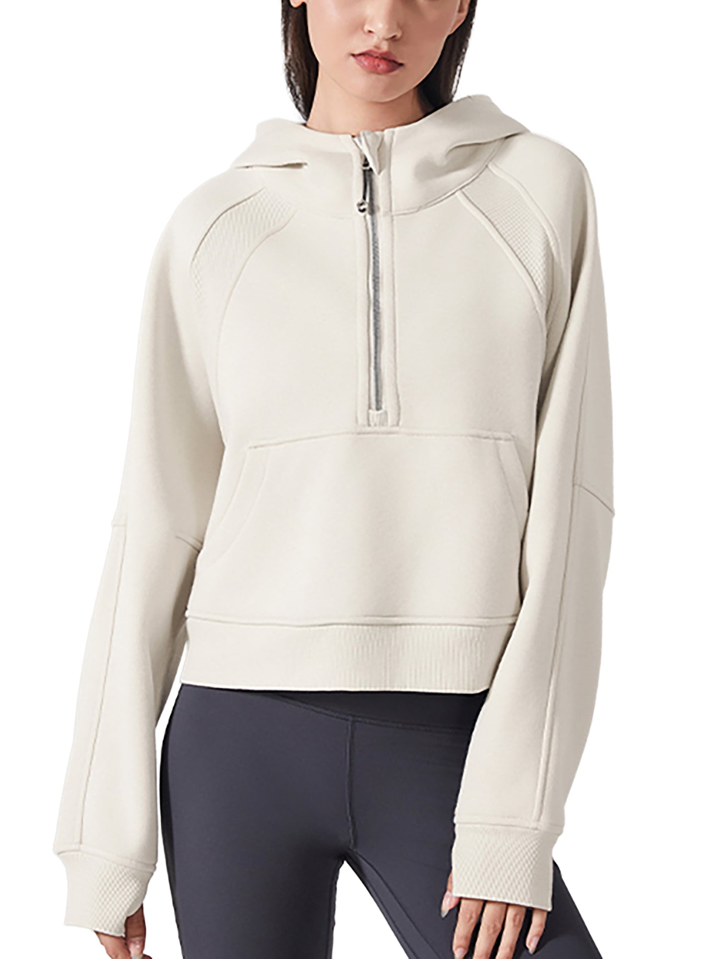 The Cropped Half-Zip Hoodie