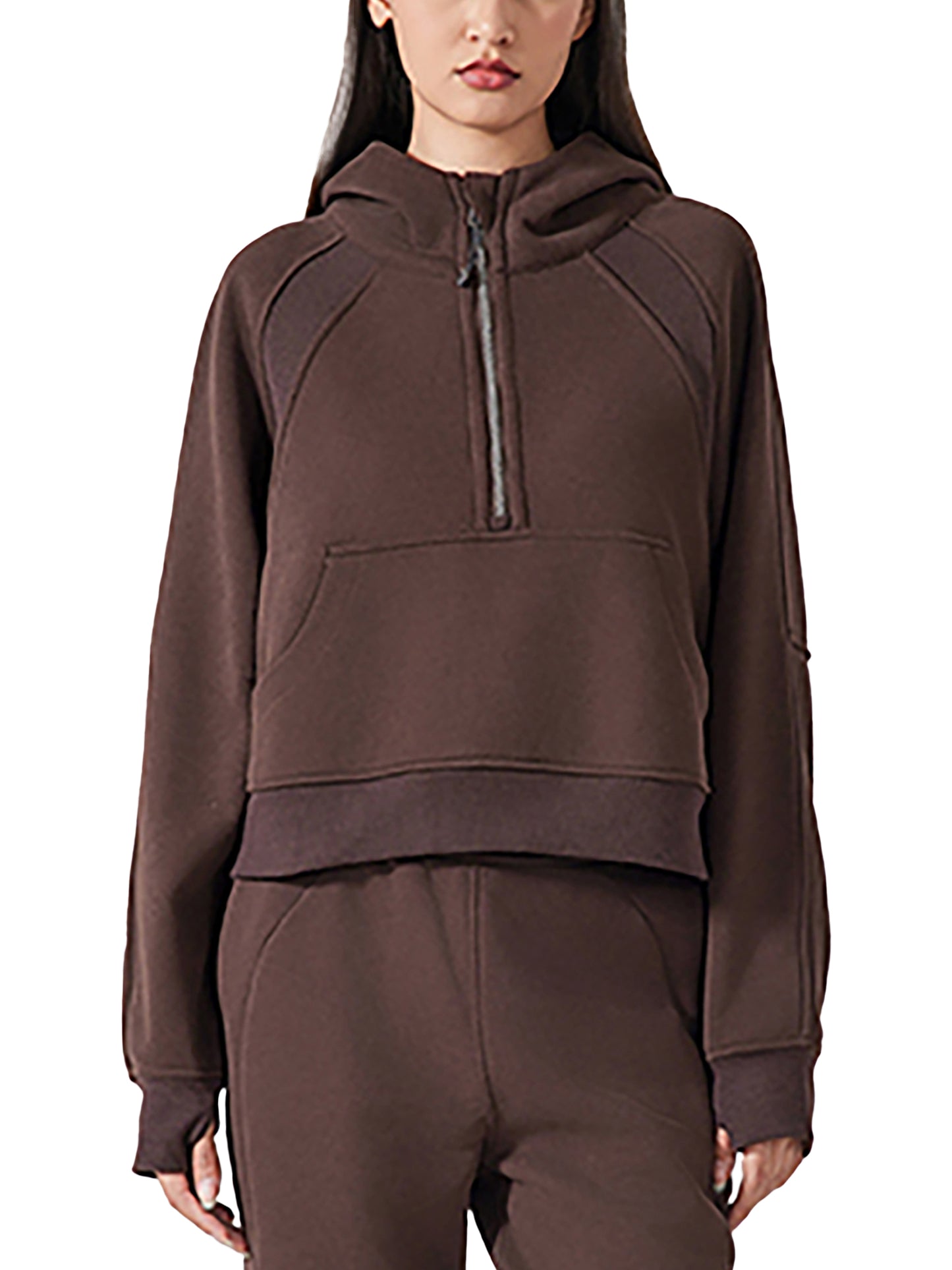 The Cropped Half-Zip Hoodie