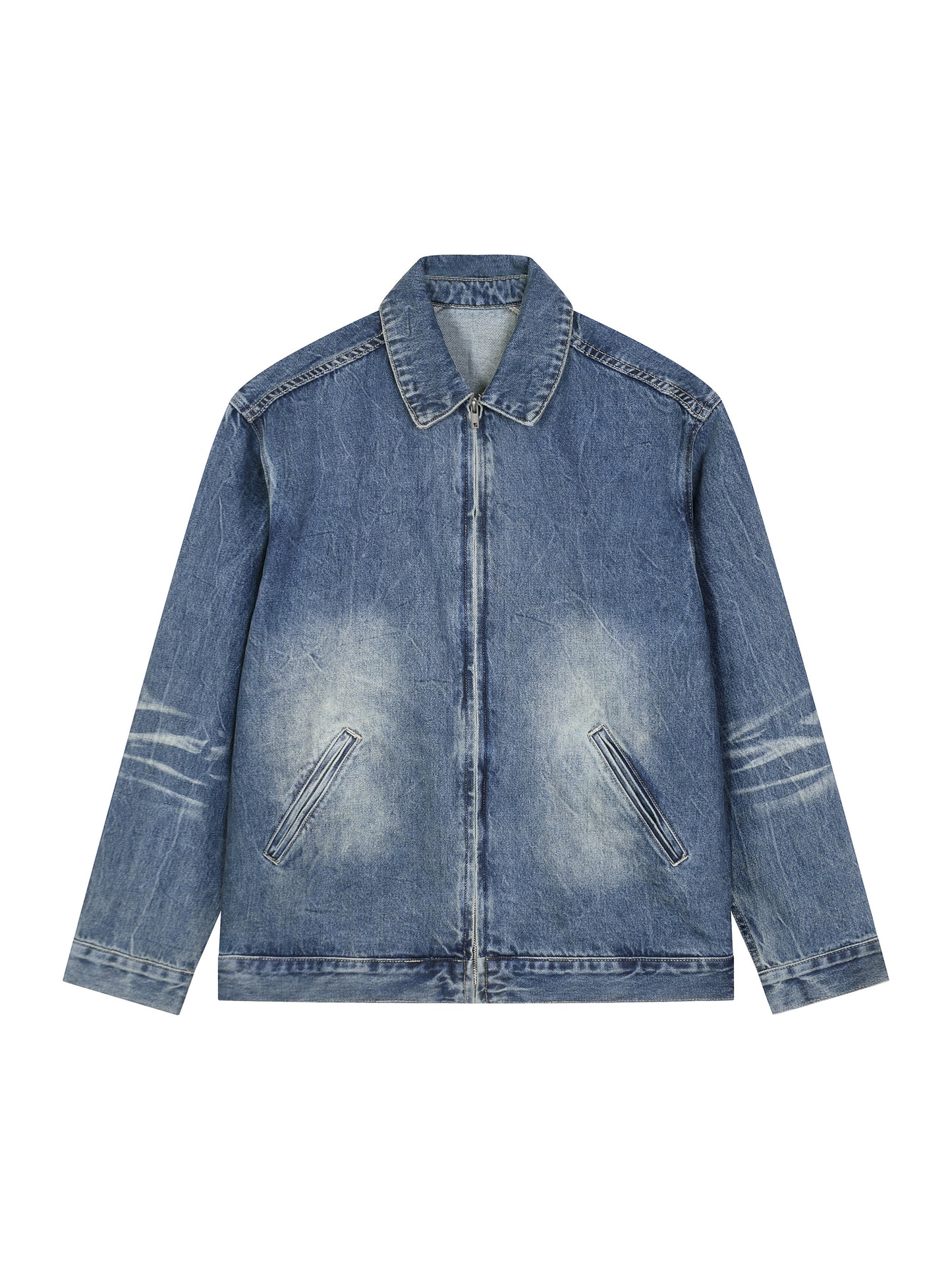 The full-zip trucker Denim Jacket